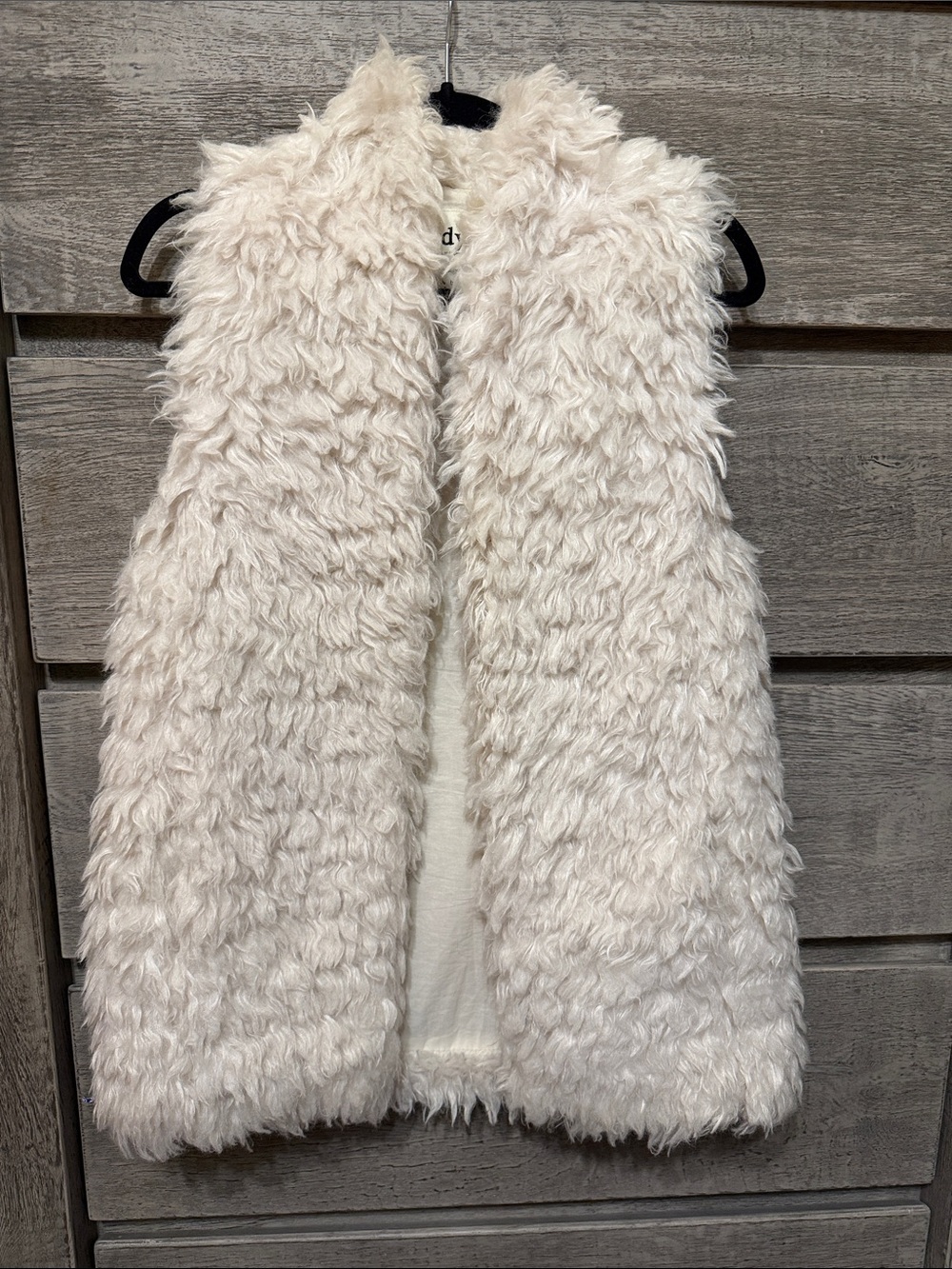 dylan Cream Faux Fur Vest